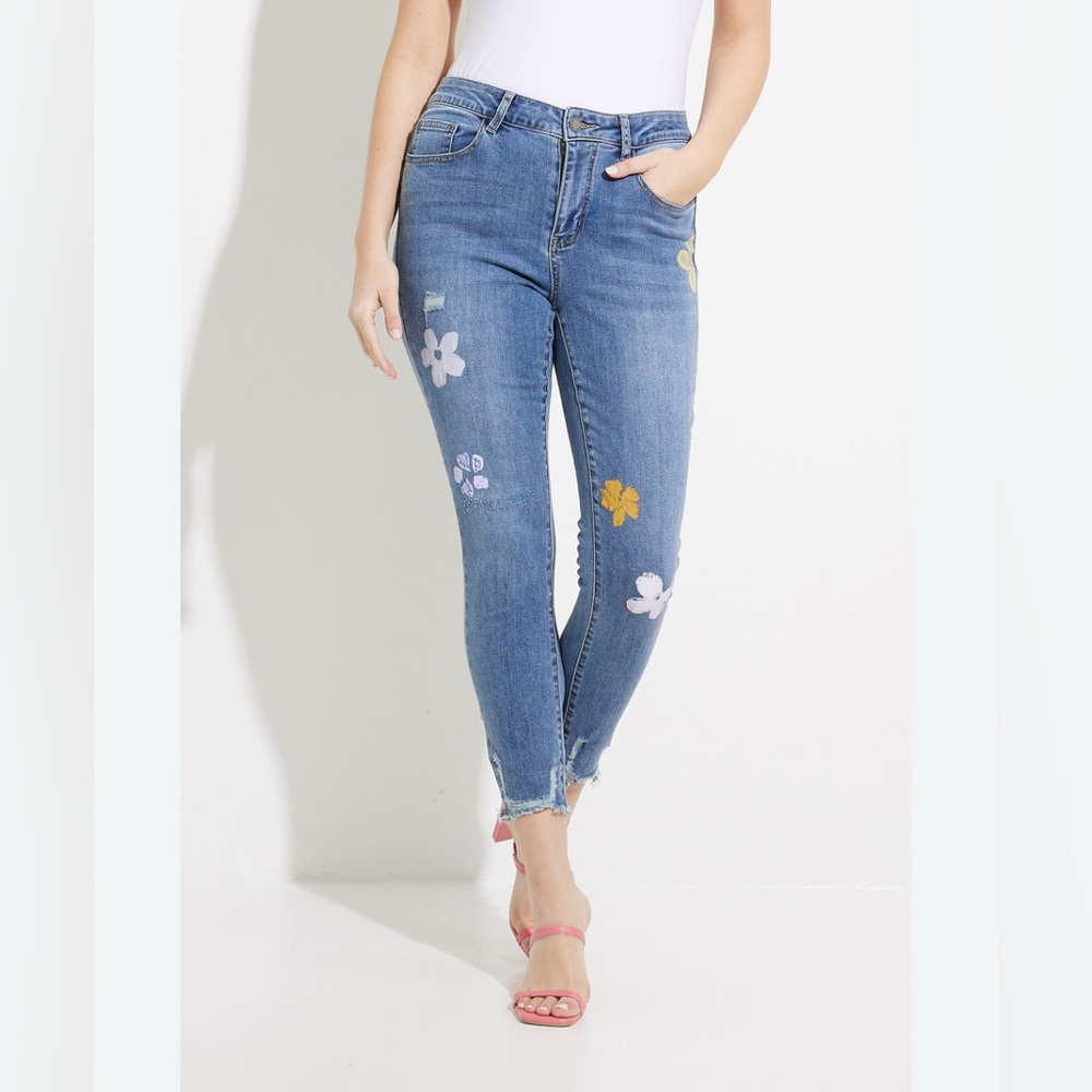 Charlie B Floral Painted Jeans